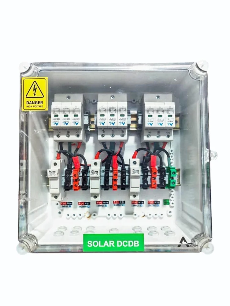 DCDB 3 in 3 Out Inbuilt Agrim DC Fuse 20A, Agrim SPD 1000V(Agrim Solar)
