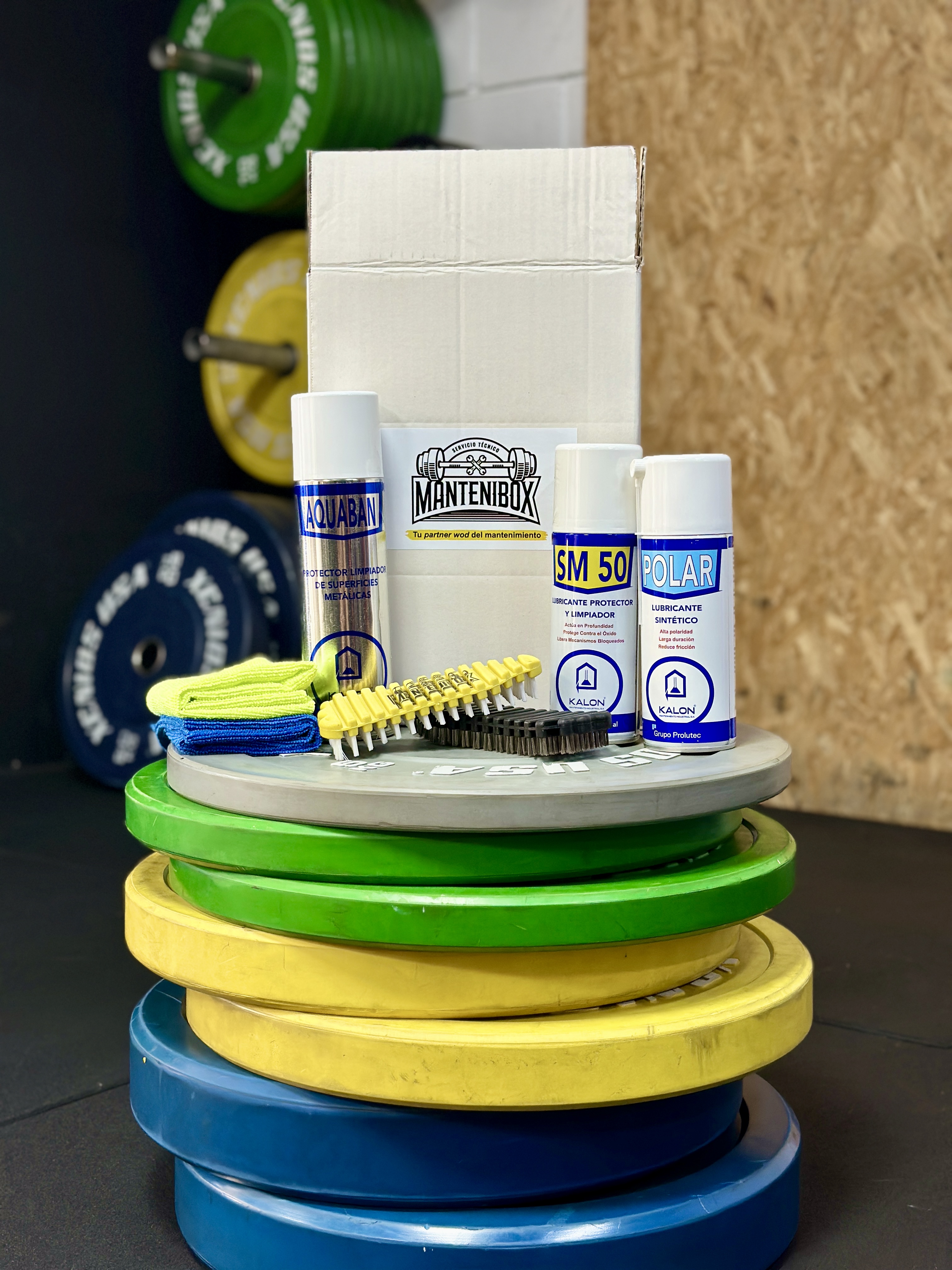 ✨Kit INTERMEDIO para el mantenimiento de tus barras, mancuernas y máquinas.