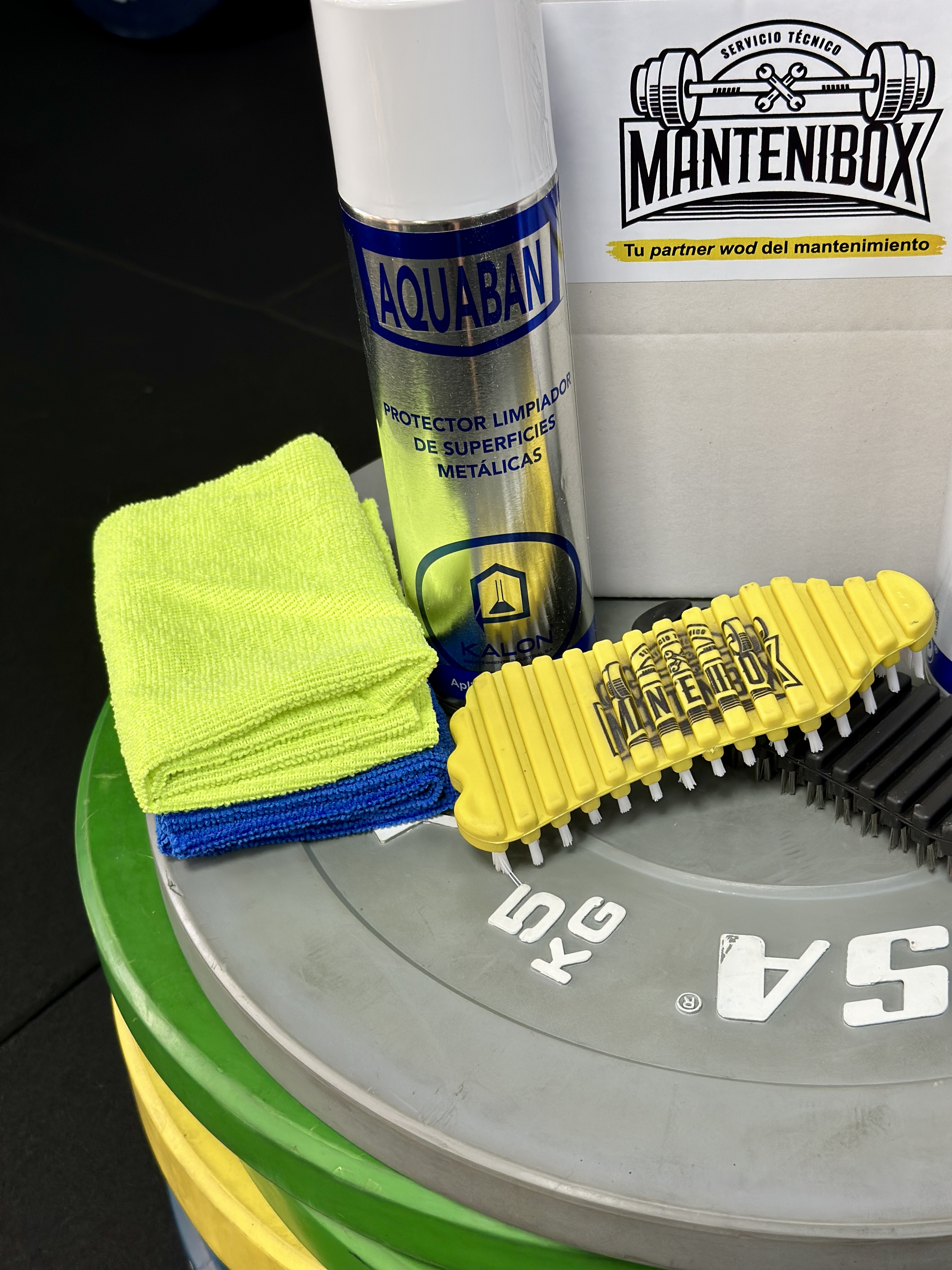 👑 Kit RX para el mantenimiento de tus barras, mancuernas y máquinas.