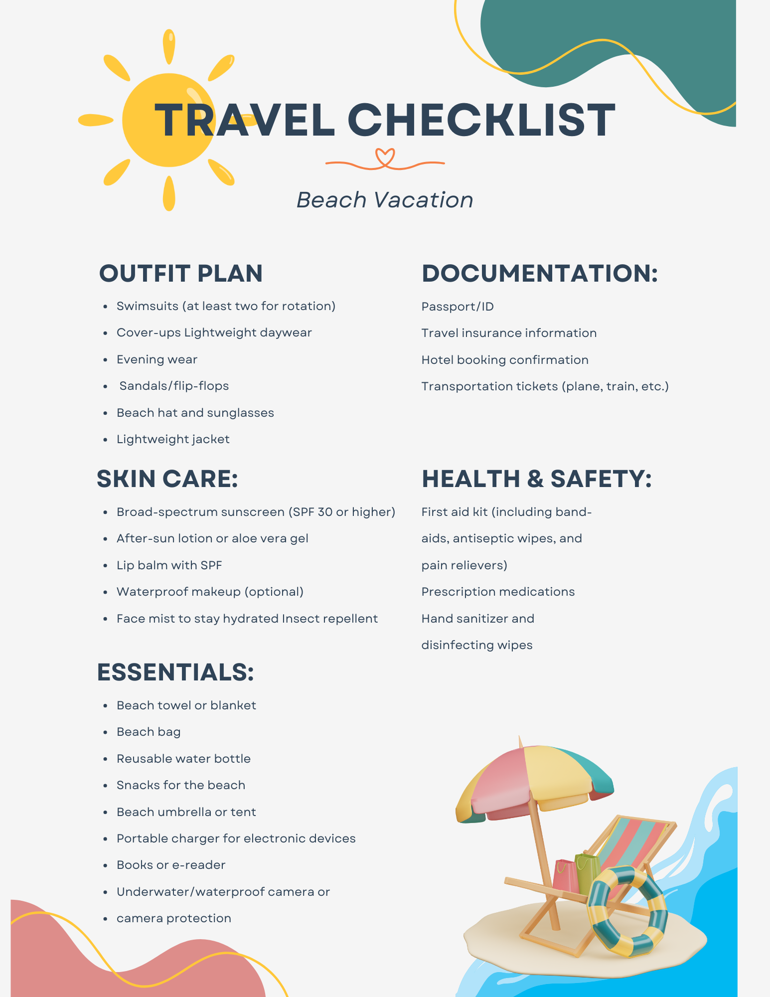 Checklist for moving abroad
