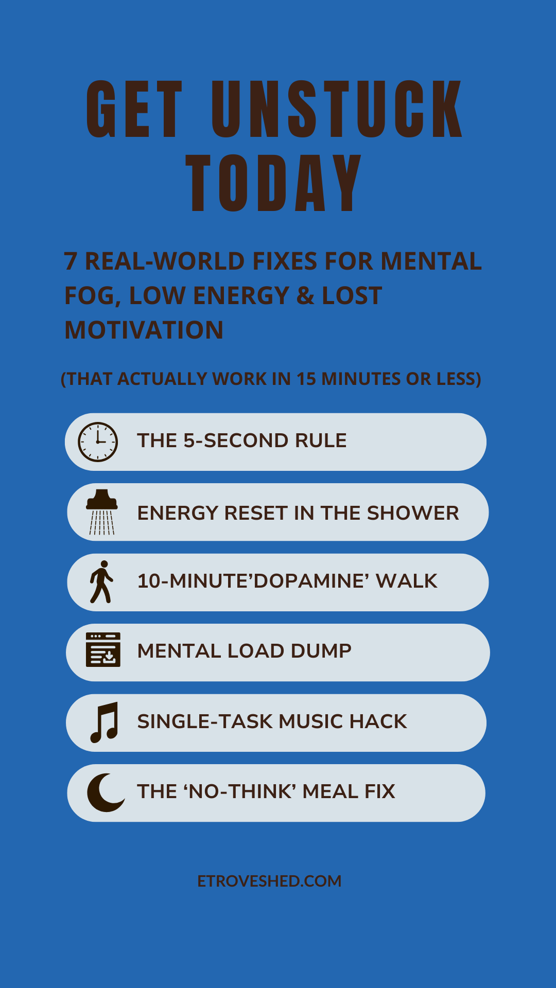 7 Real-World Fixes for Mental Fog, Low Energy & Lost Motivation (That Actually Work in 15 Minutes or Less)