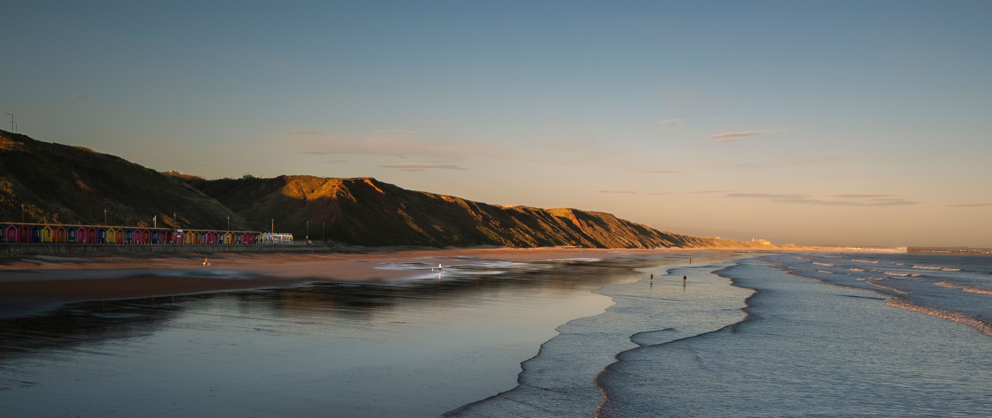 Panoramic of Saltburn by the Sea, Autumn Dawn