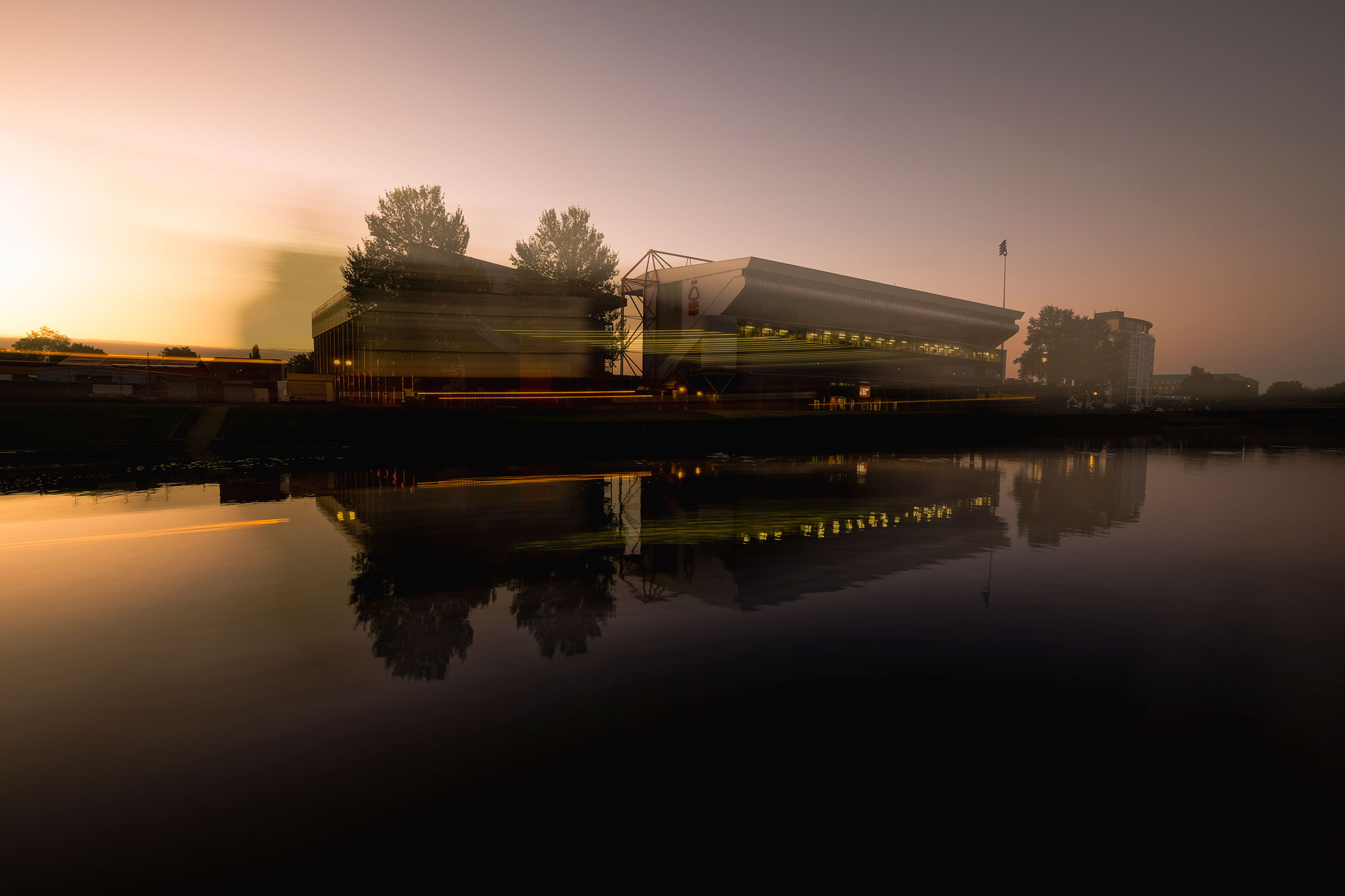 Nottingham Forest City Ground Blur Print in Support of Dylan Rich Legacy Charity