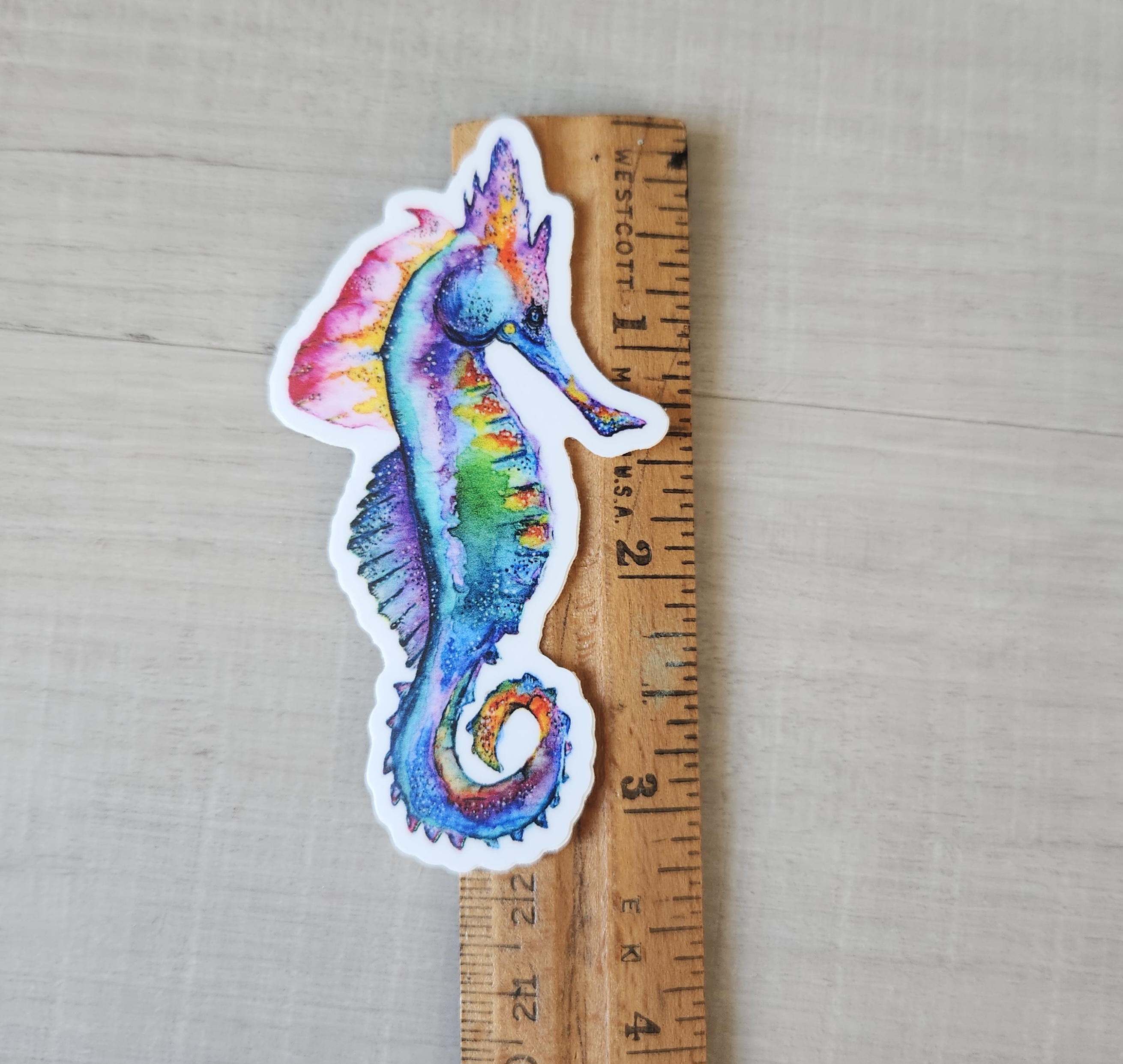 Colorful Seahorse-3 Sticker