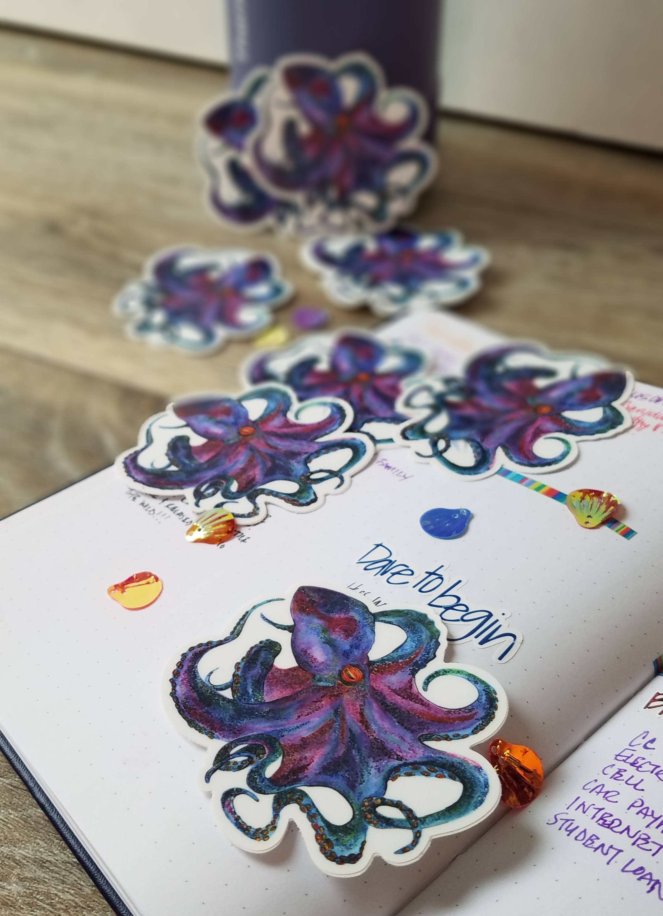 Colorful Octopus-2 Sticker