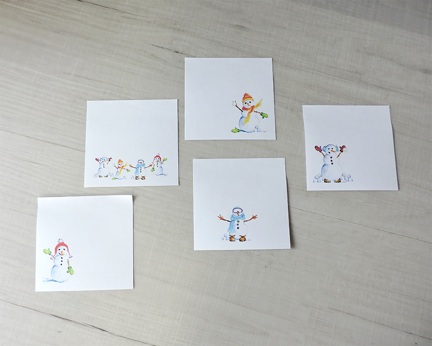 Snowman Post-it Notes