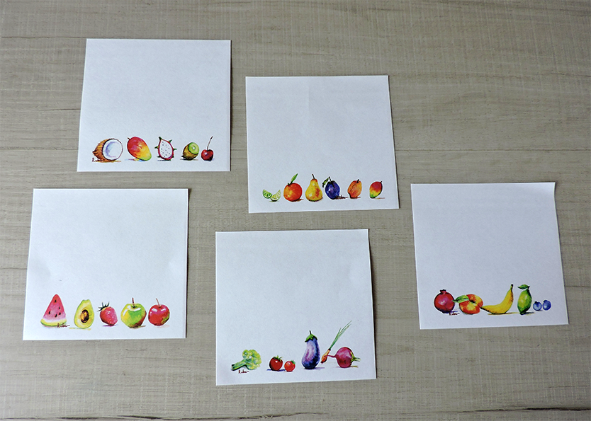 Fruit Print Post-it Notes
