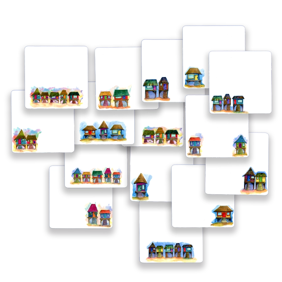 Whimsical Beach Houses MiMini Note Collection