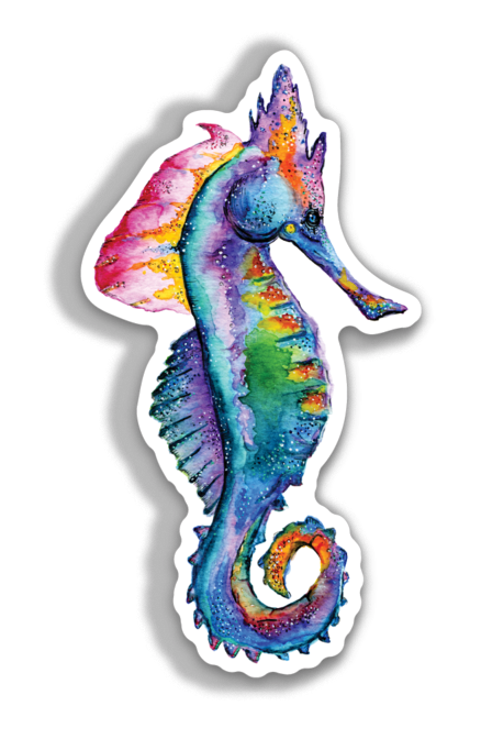 Colorful Seahorse-3 Sticker