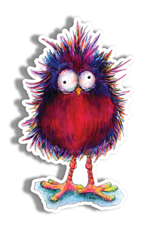 Pshocked Quirky Bird Sticker
