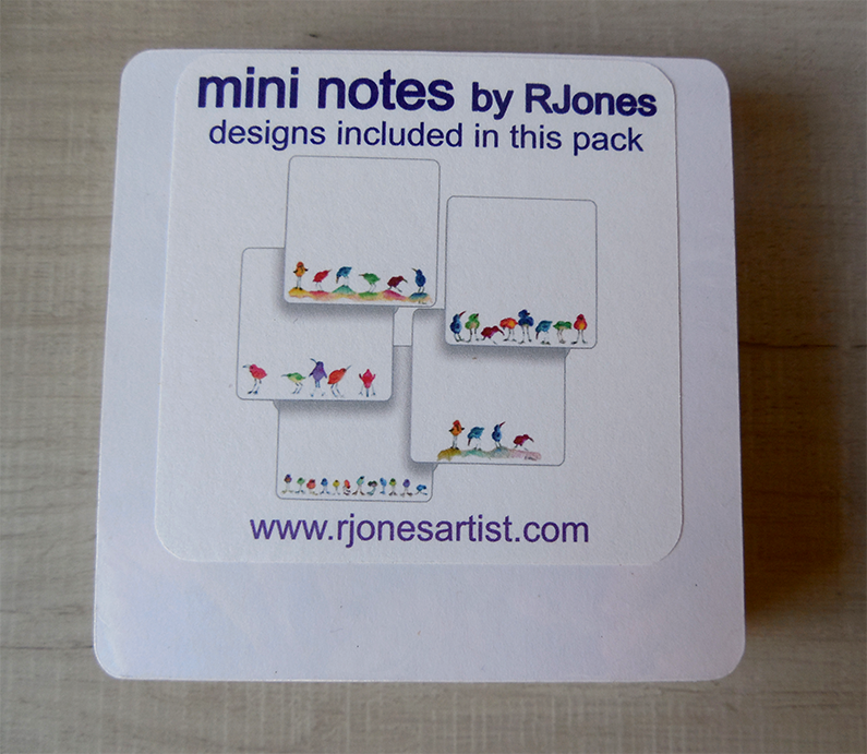 Watercolor Bird Mini Note Set