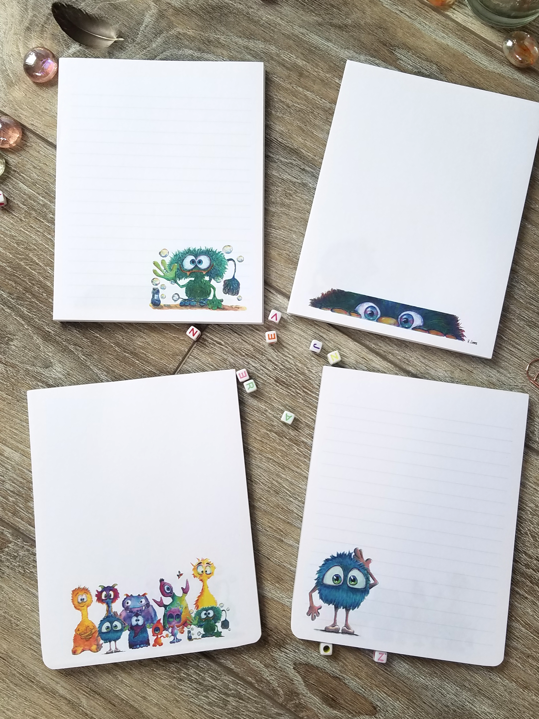 Cute Monster Memo Pad