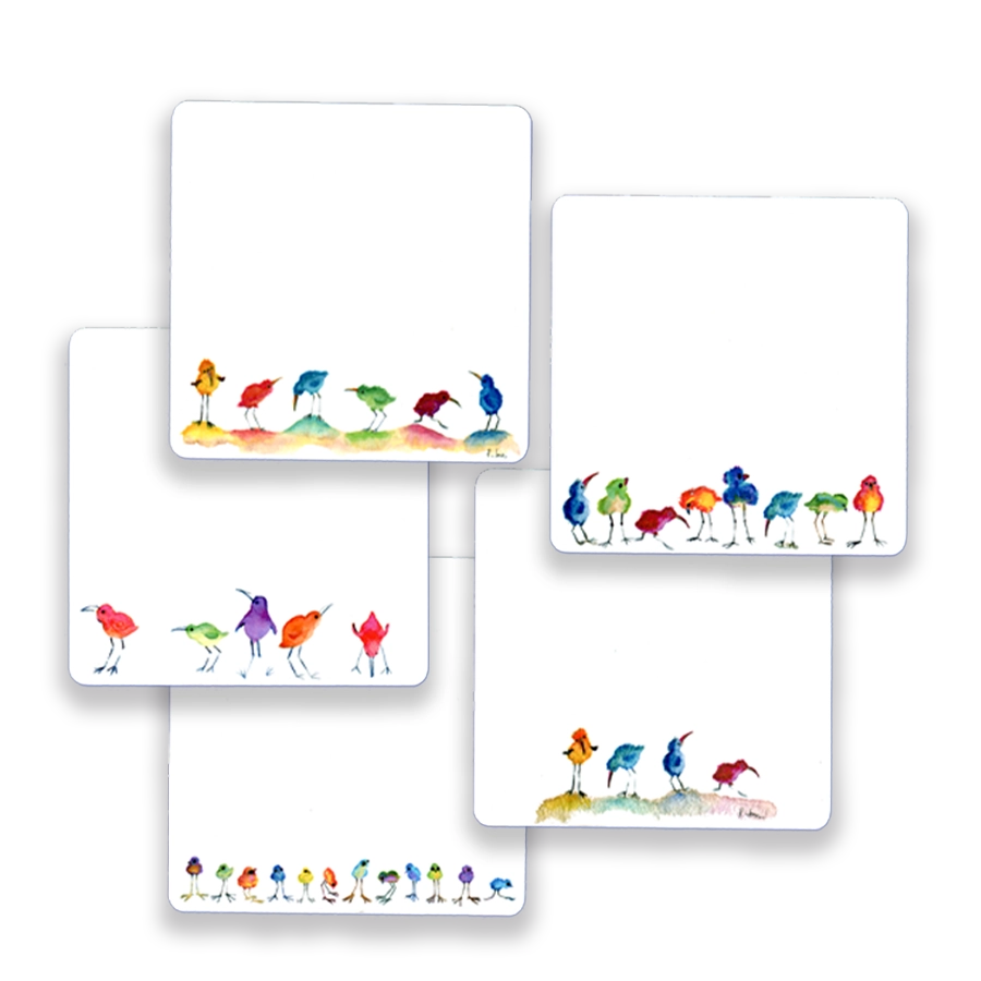 Watercolor Bird Mini Note Set