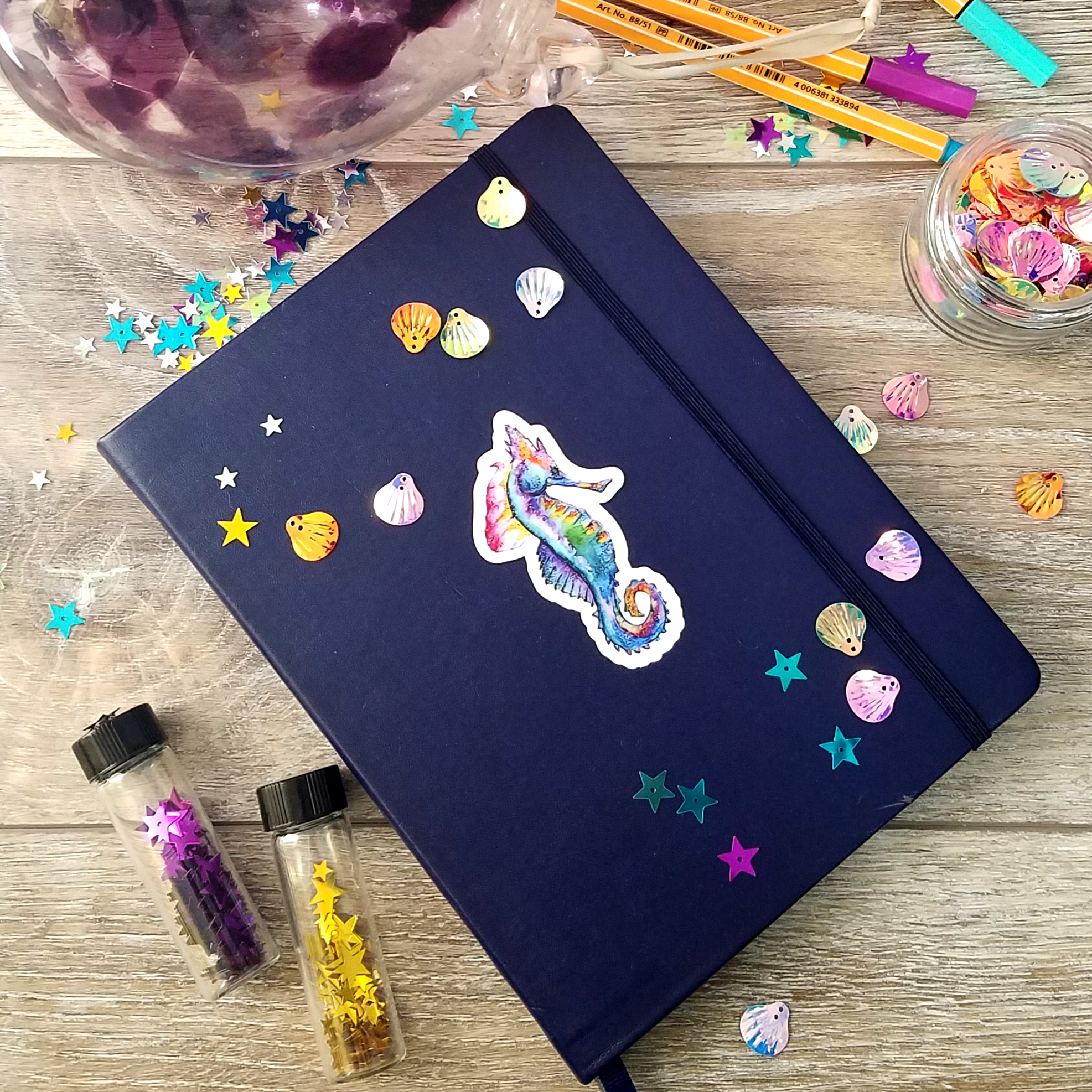 Colorful Seahorse-3 Sticker