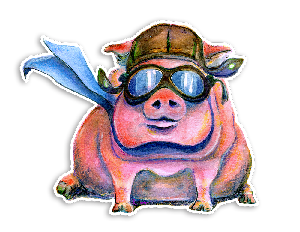Flying Pig Sticker