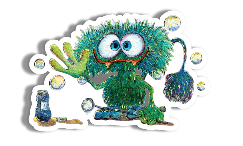 Bubble Monster Sticker