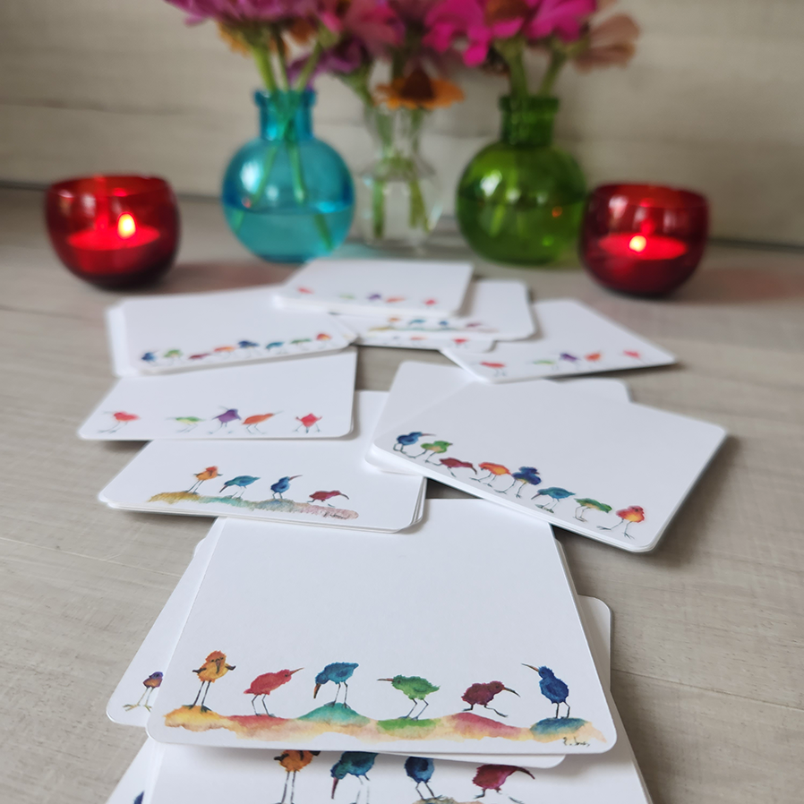 Watercolor Bird Mini Note Set