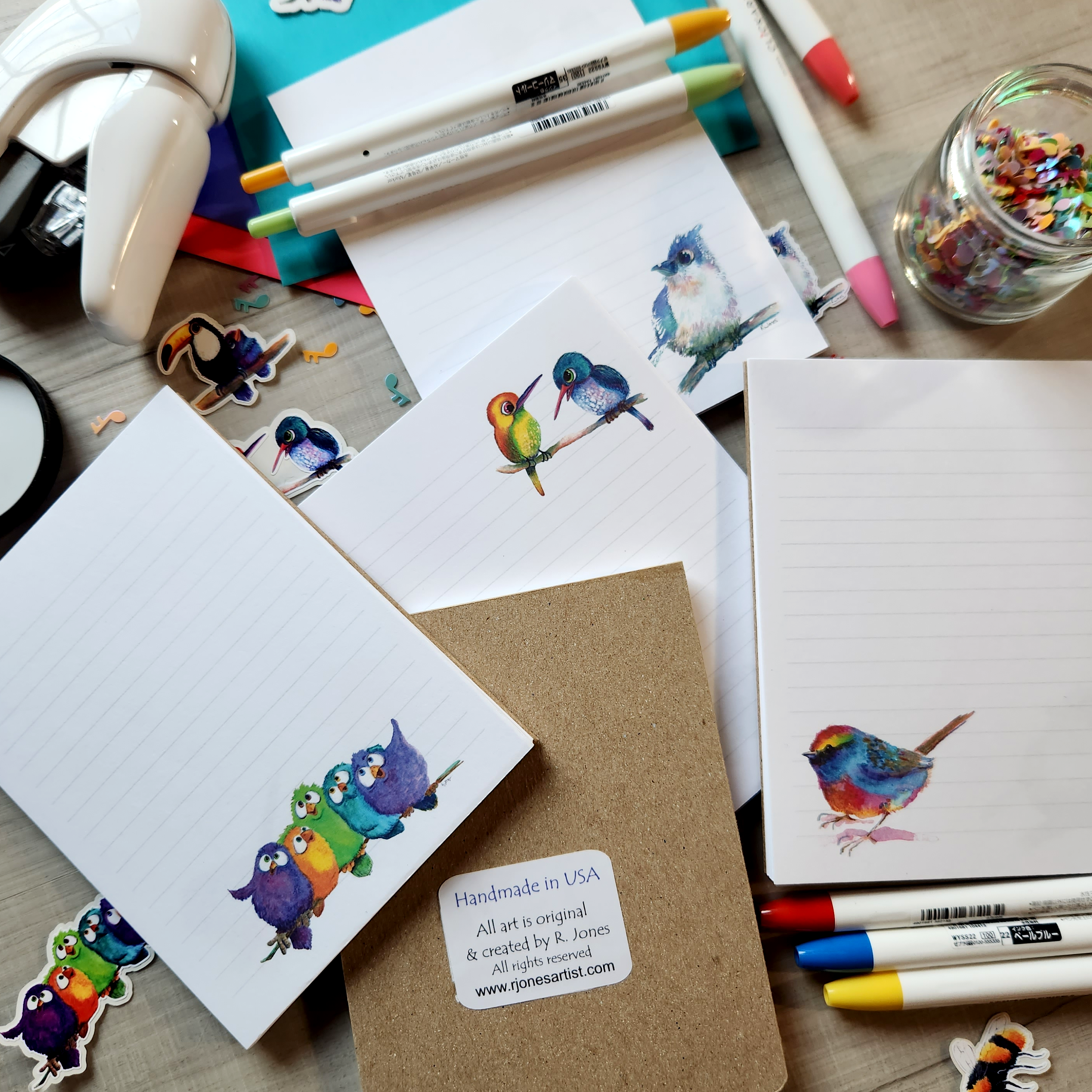 Rainbow Singing Bird Memo Pad