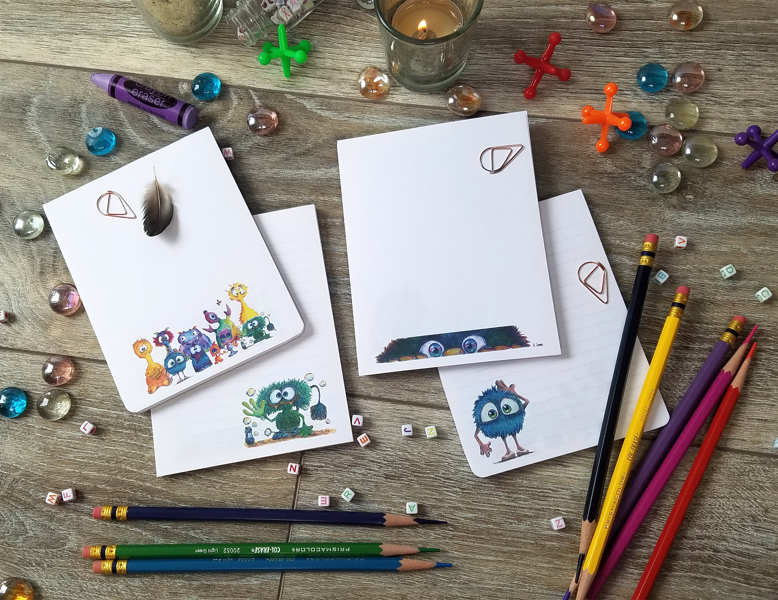 Cute Monster Memo Pad