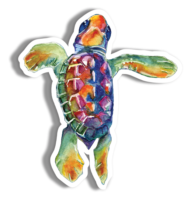 Rainbow Turtle Sticker