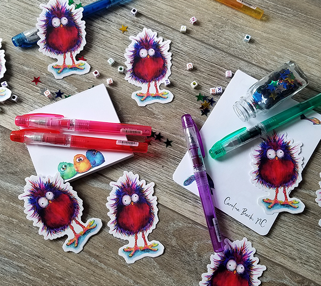 Pshocked Quirky Bird Sticker