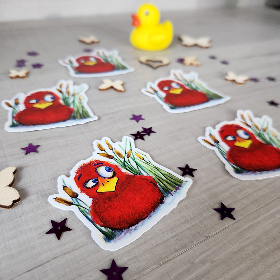 Over there Duck Vinyl Sticker