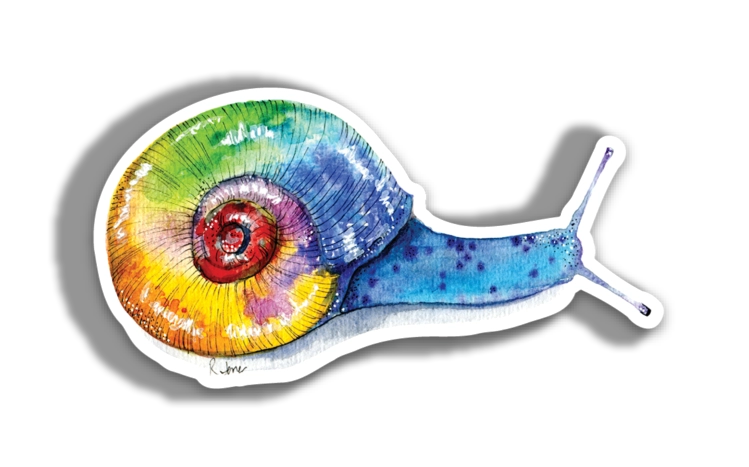 Rainbow Snail Sticker