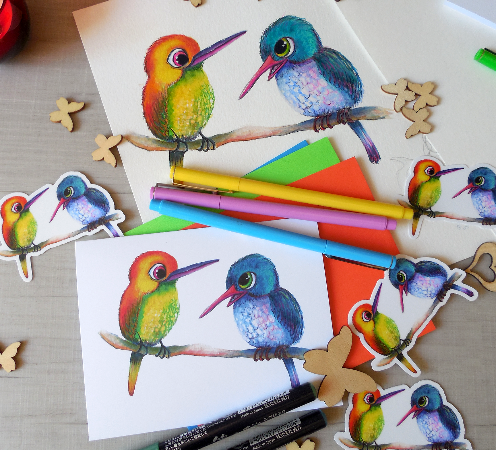 Let's Chat Humming Bird Sticker