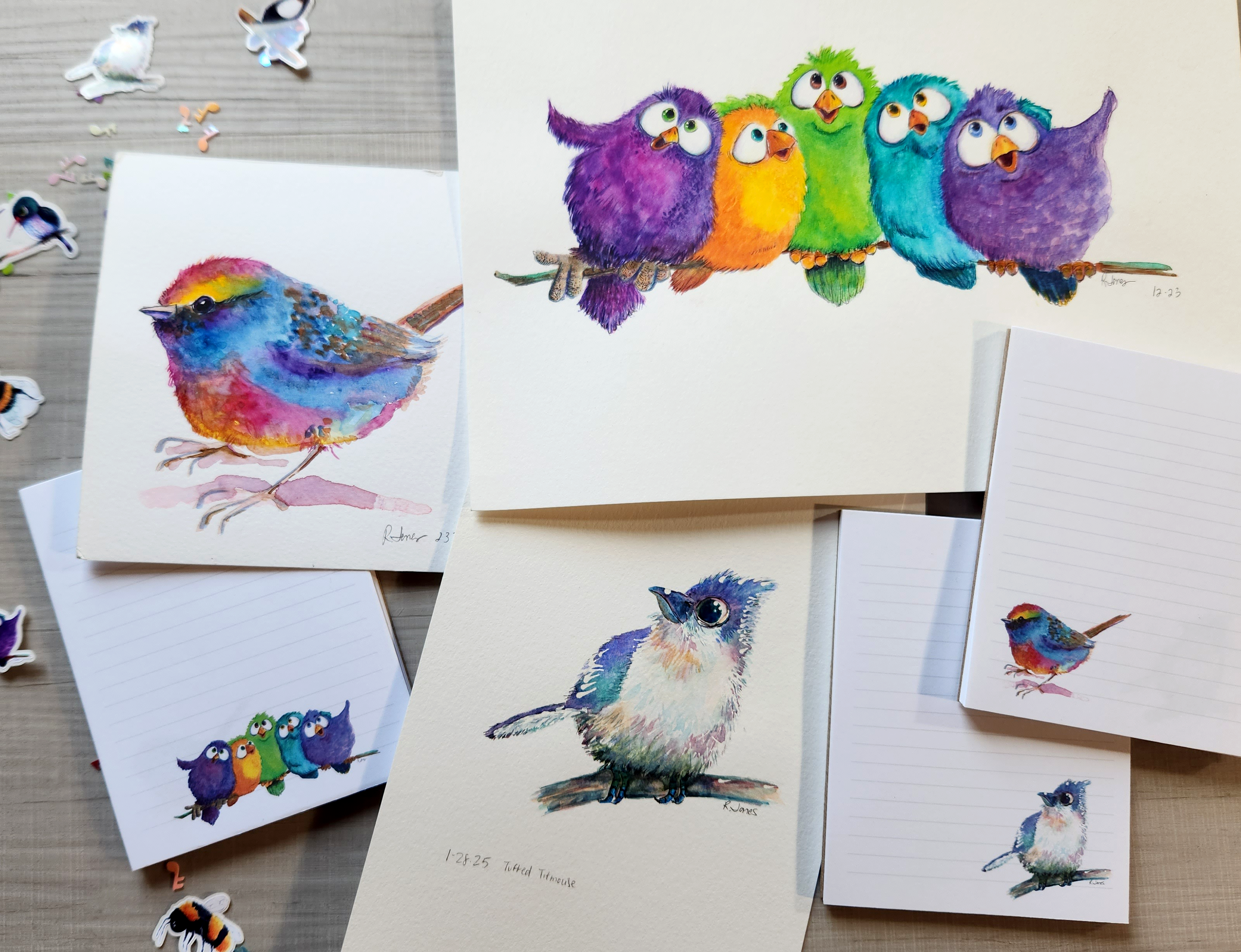 Rainbow Singing Bird Memo Pad
