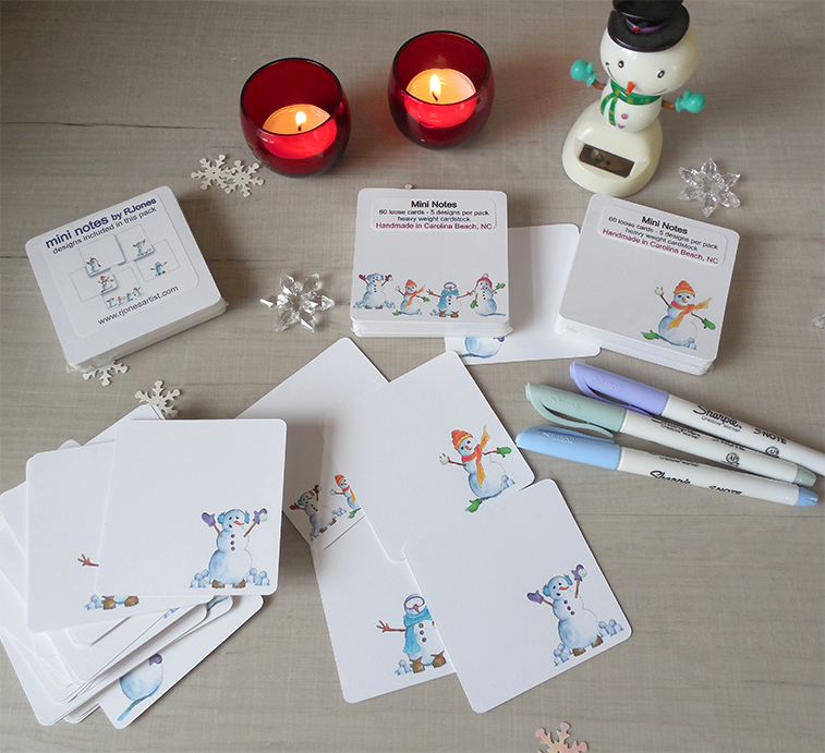 Snowman Winter Mini Notes