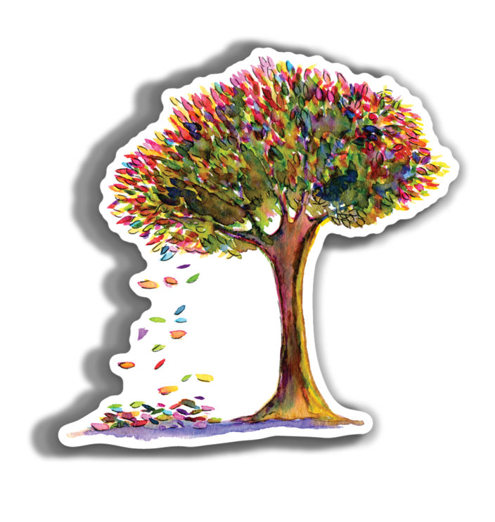 Falling Leaves Tree Sticker