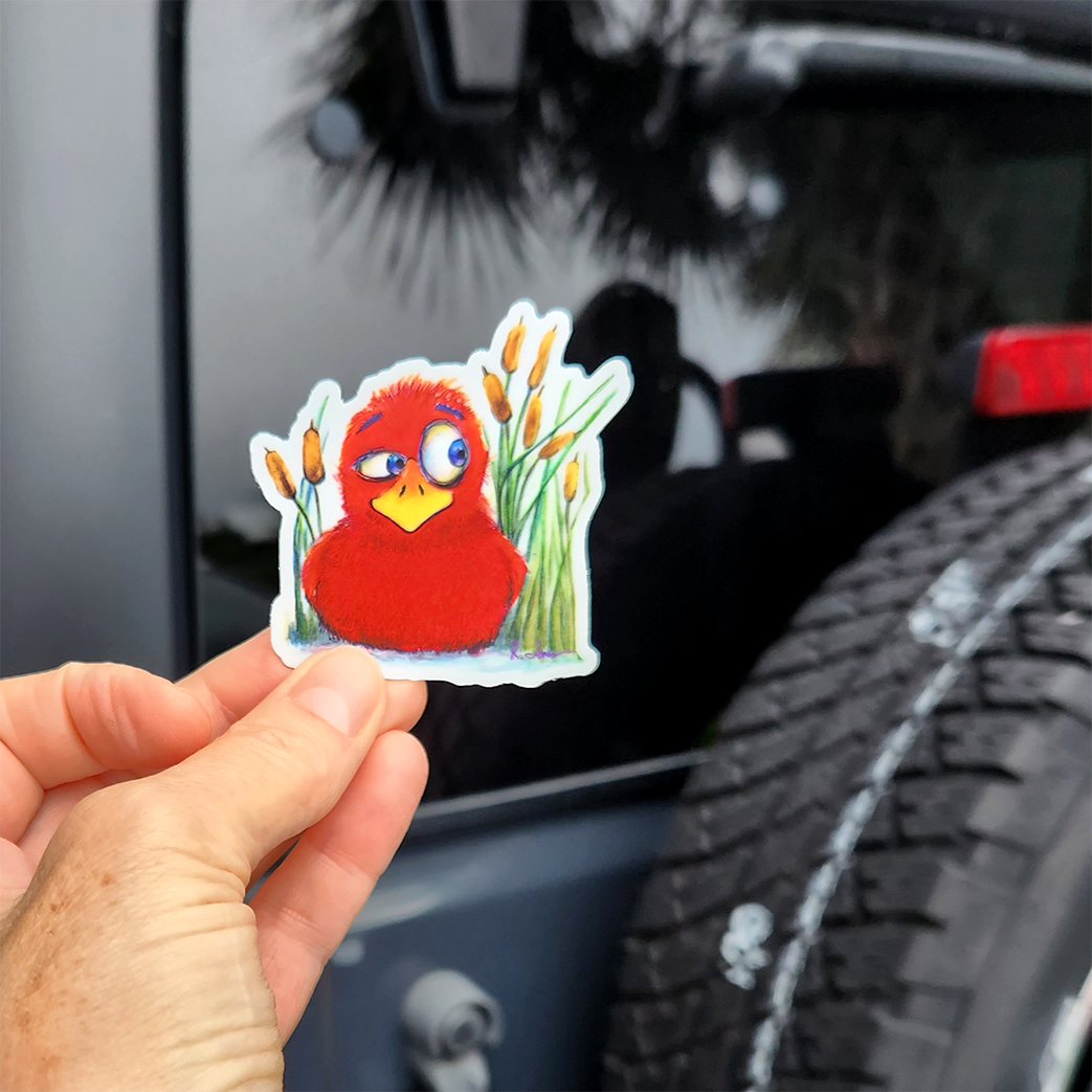 Over there Duck Vinyl Sticker