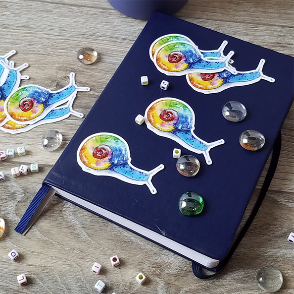 Rainbow Snail Sticker