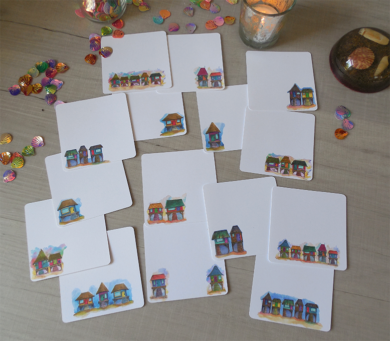Whimsical Beach Houses MiMini Note Collection
