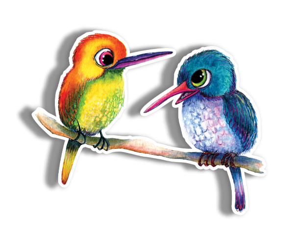 Let's Chat Humming Bird Sticker