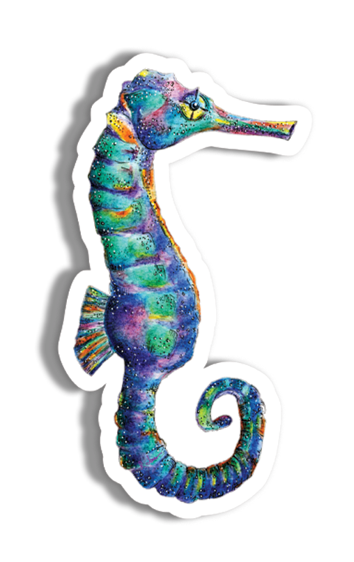Colorful Seahorse-2 Sticker