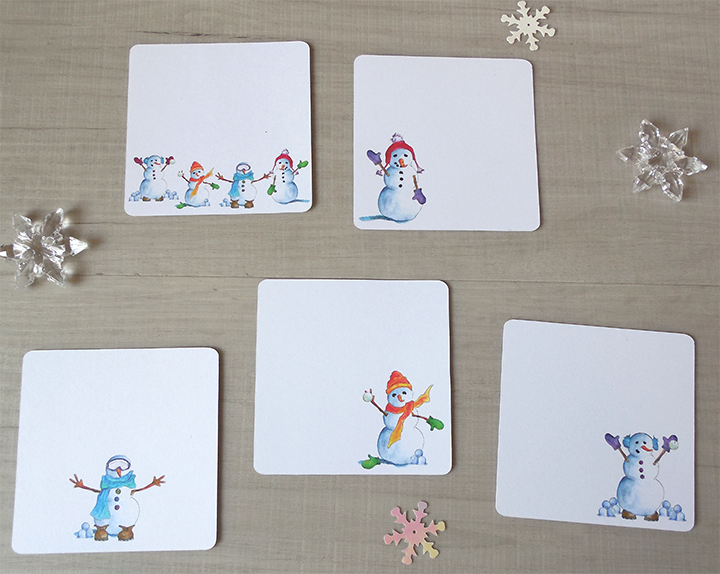 Snowman Winter Mini Notes