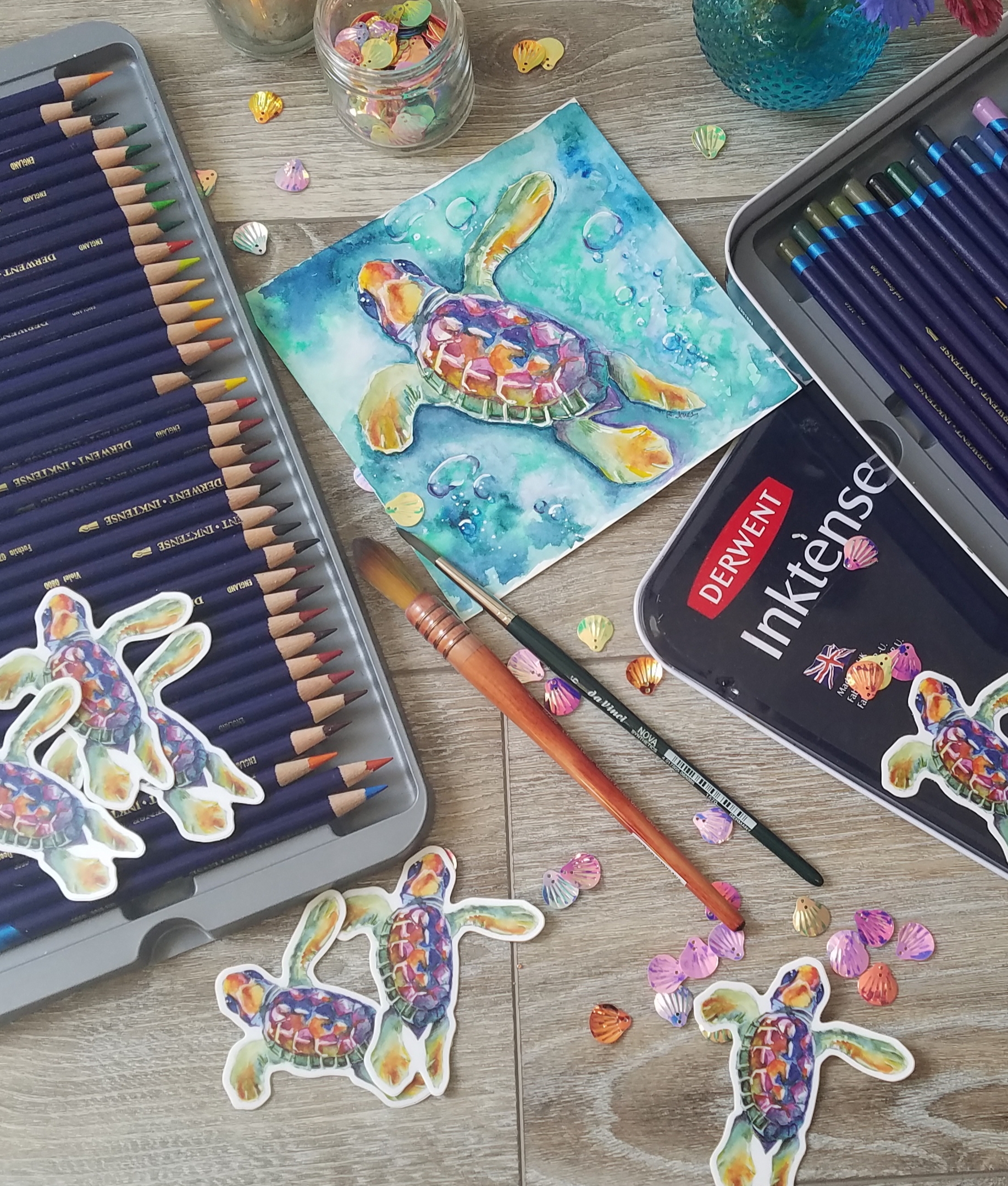 Rainbow Turtle Sticker