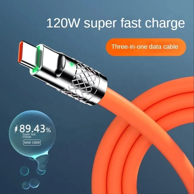 120W Three-in-One Data Cable (Imported)