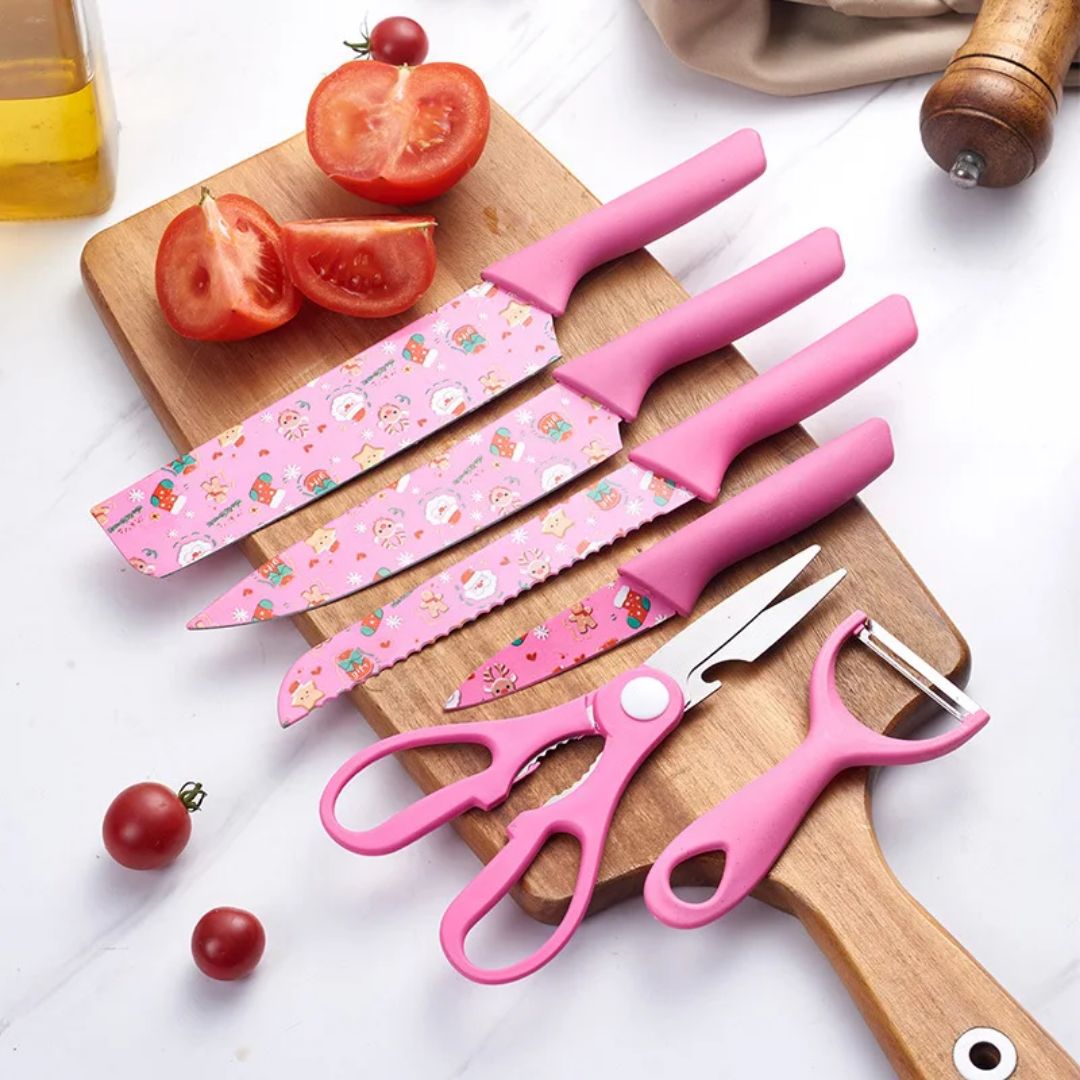 6 Pcs Printed Knife Set (Imported)