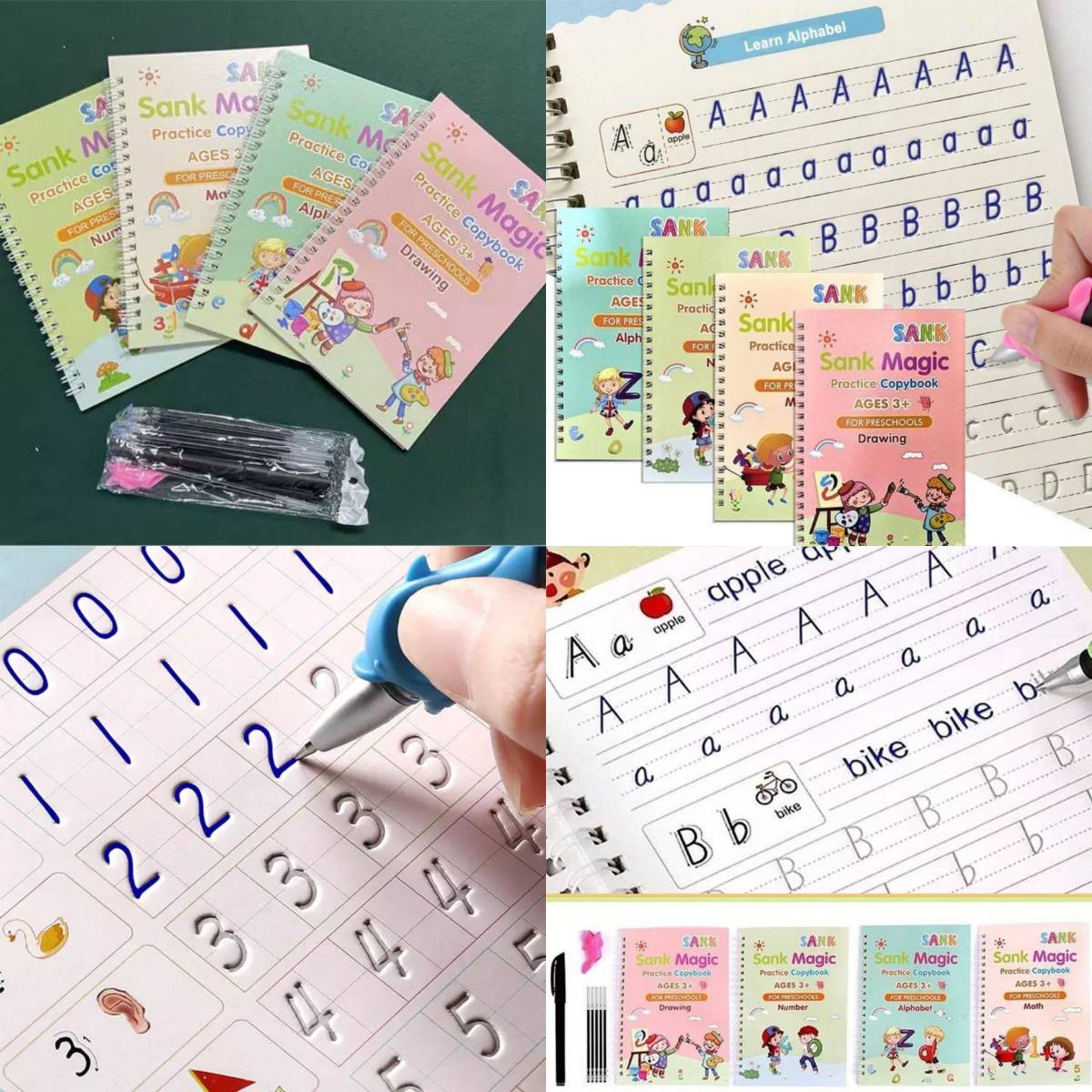 Sank Magic Practice Copybook (Set of 4)