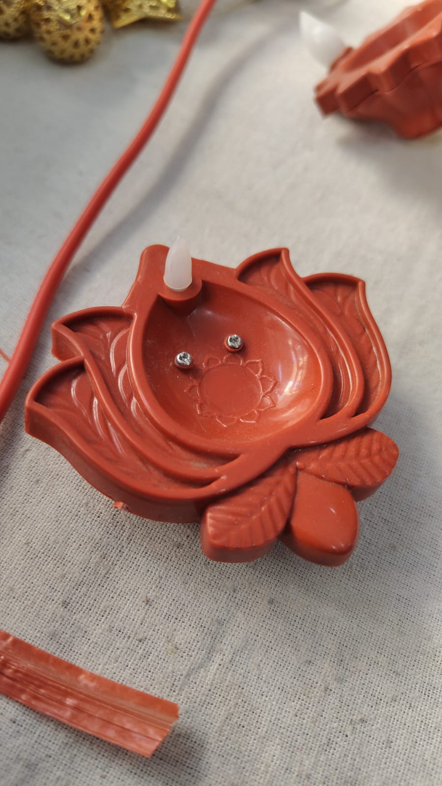 Lotus Shape Water Sensor Diya (Pack of 10)