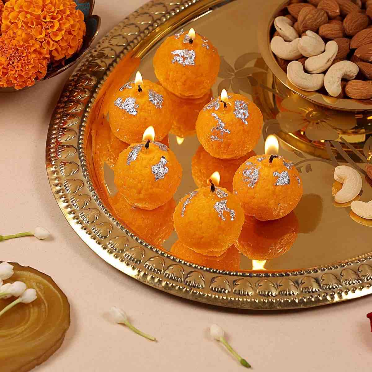 Laddoo Shape Candle (1 Piece)