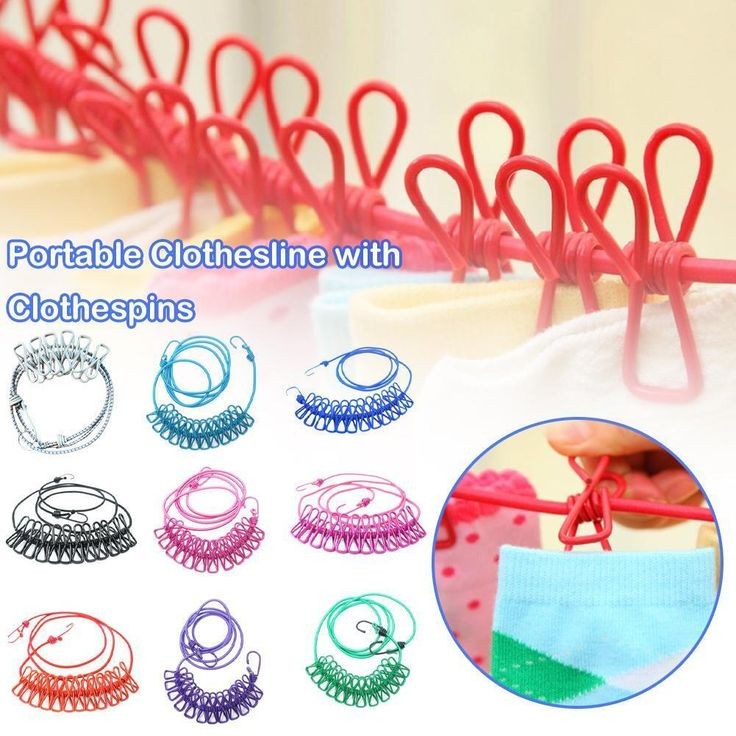 Elastic Cloth Rope (12 Clips)