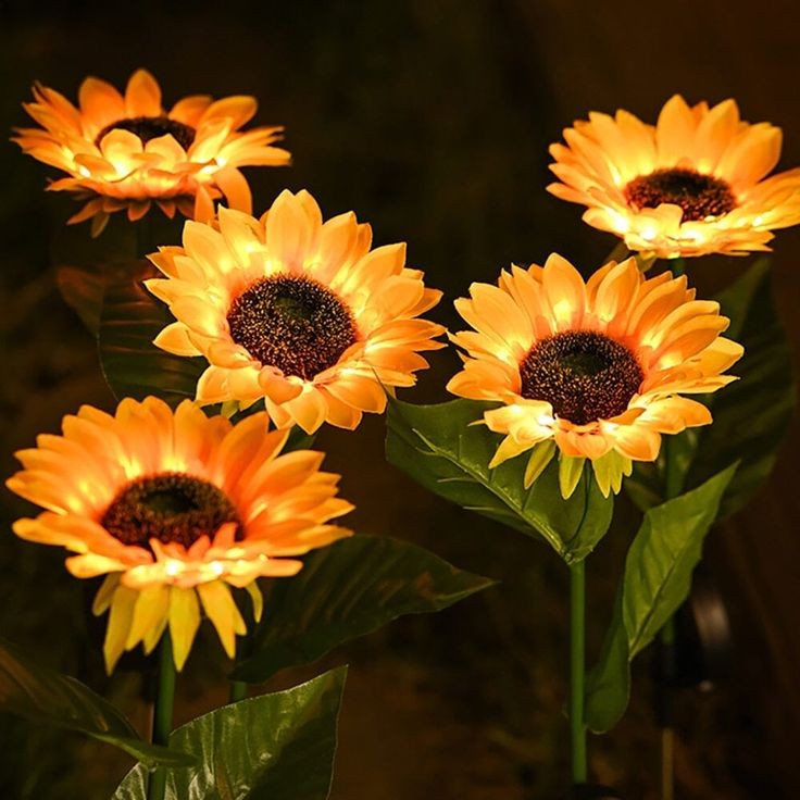 Solar Rechargeable LED Sunflower (1 Piece)