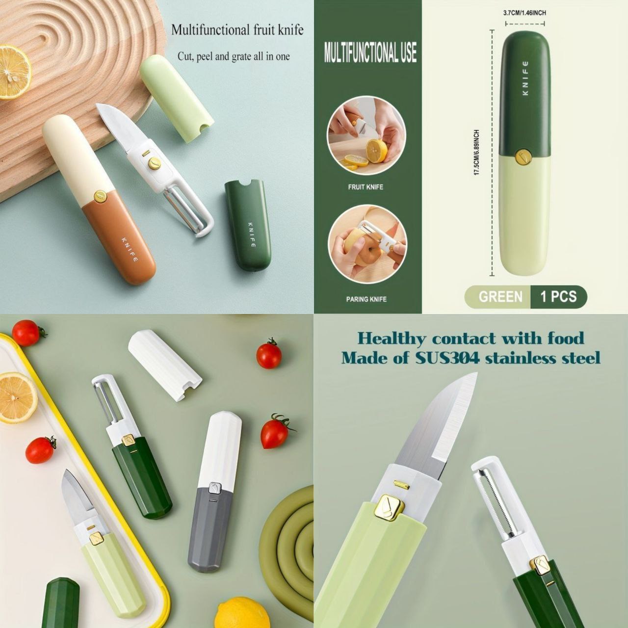 2in1 Knife (Knife + Peeler)