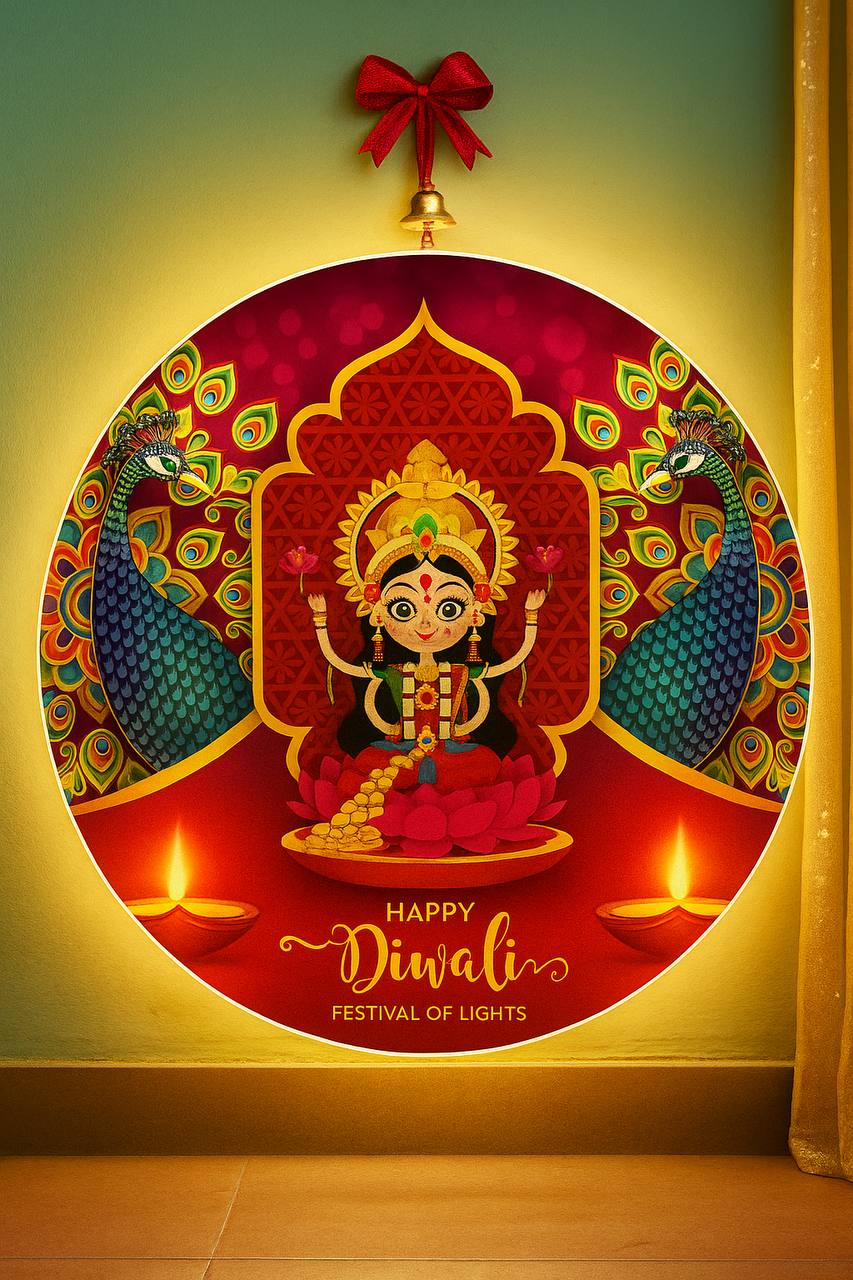 Happy Diwali LED Laxmi ji Banner (Imported)