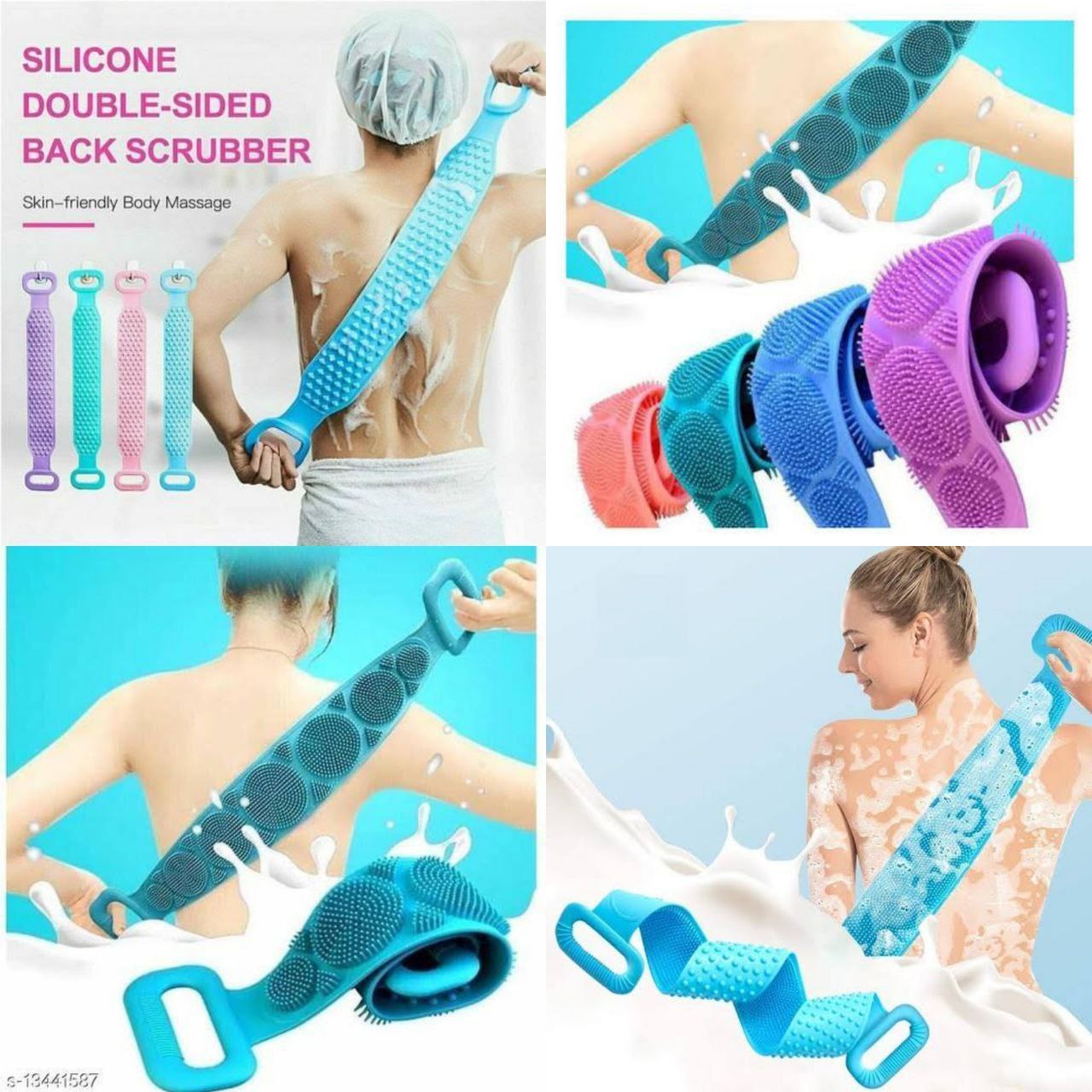 Silicone Double-Sided Back Scrubber