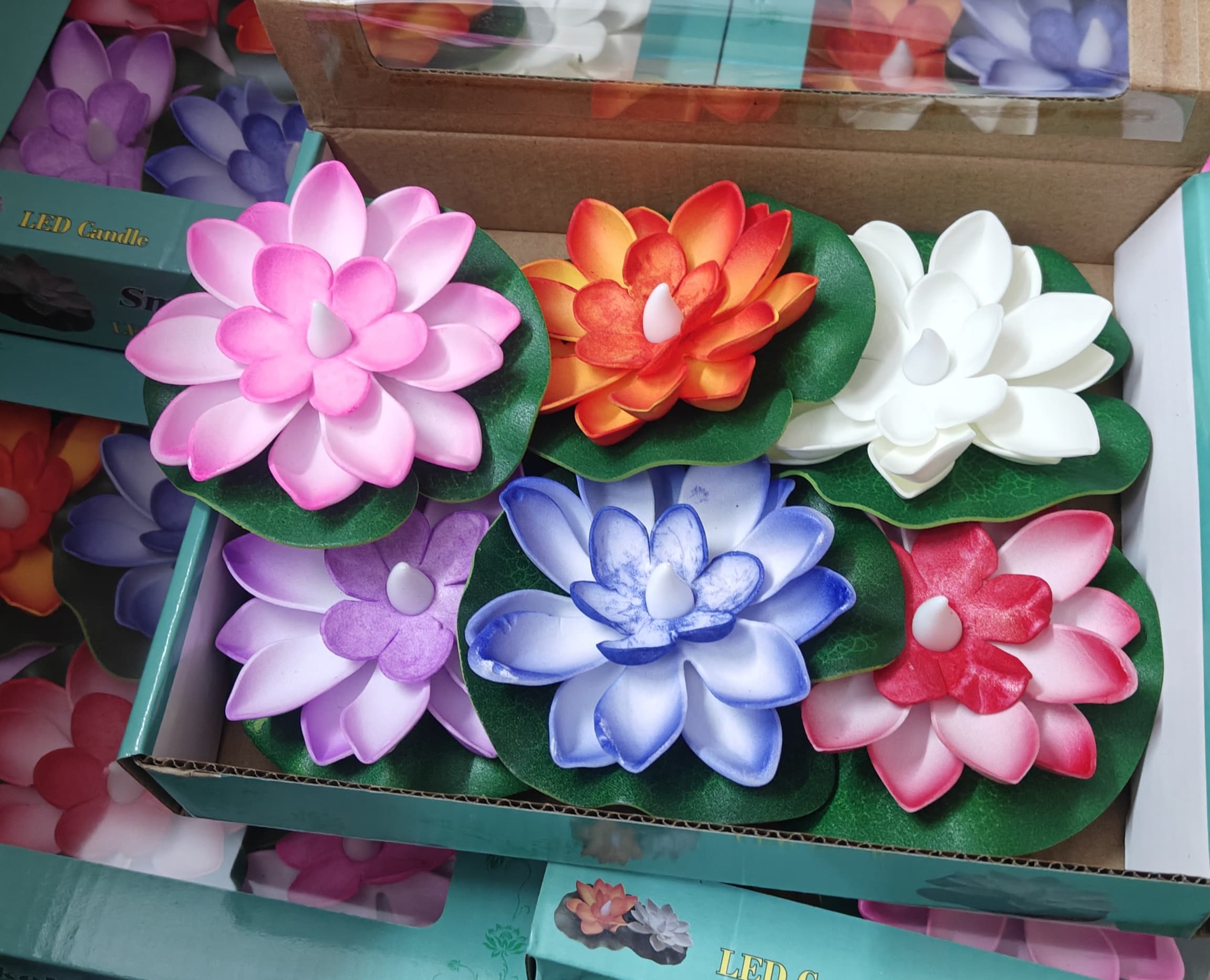 Colorful Floating Lotus LED Candles - Imported (1 Piece)