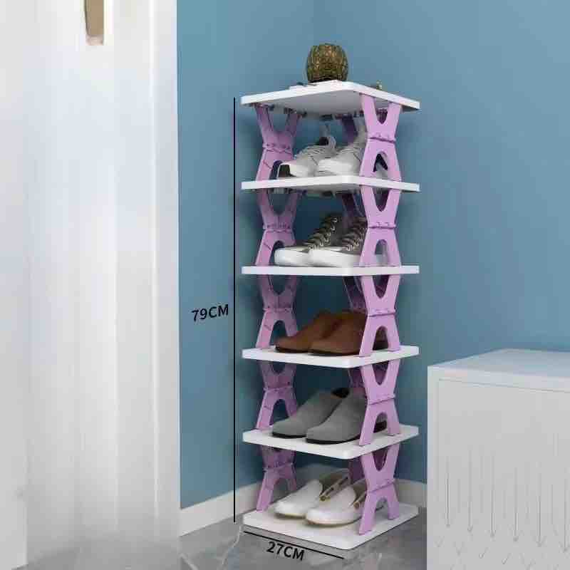 Creative 6 Layer Foldable Multitasking Shoe Rack